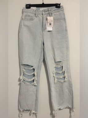 VERVET BY FLYING MONKEY Light Blue Distressed Boyfriend Jeans
